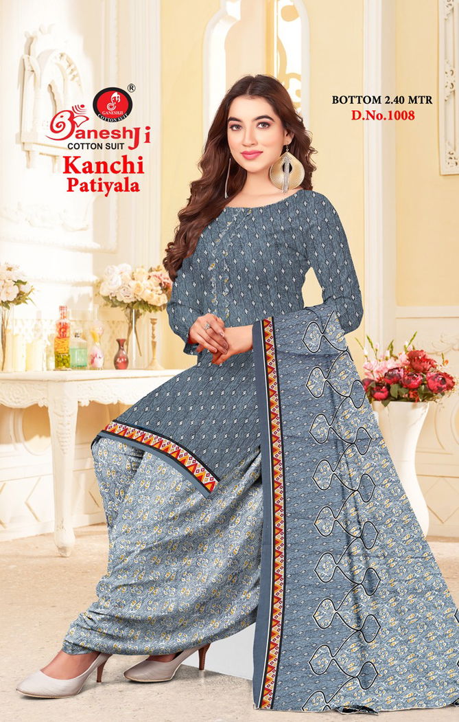 Kanchi Patiyala Vol 1 By Ganeshji Printed Indo Cotton Dress Material Wholesale Shop In Surat